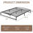 Metal Platform Bed Frame with Arch Design, Heavy Duty Strong Support Slats, Black-1756721136-1756720910