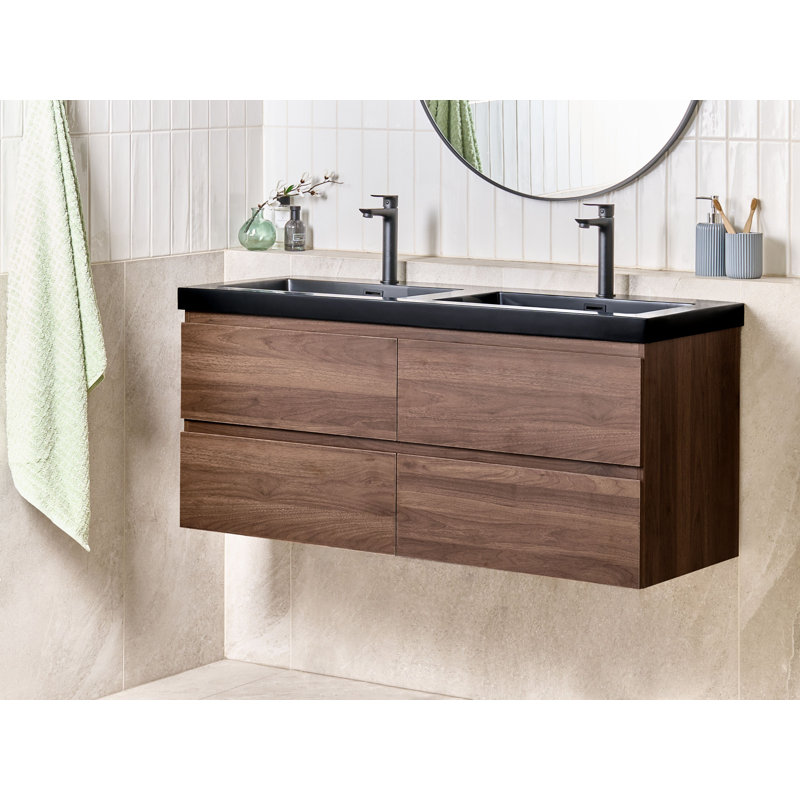 Napa 120mm Double Bathroom Vanity with Basin, Dark Brown