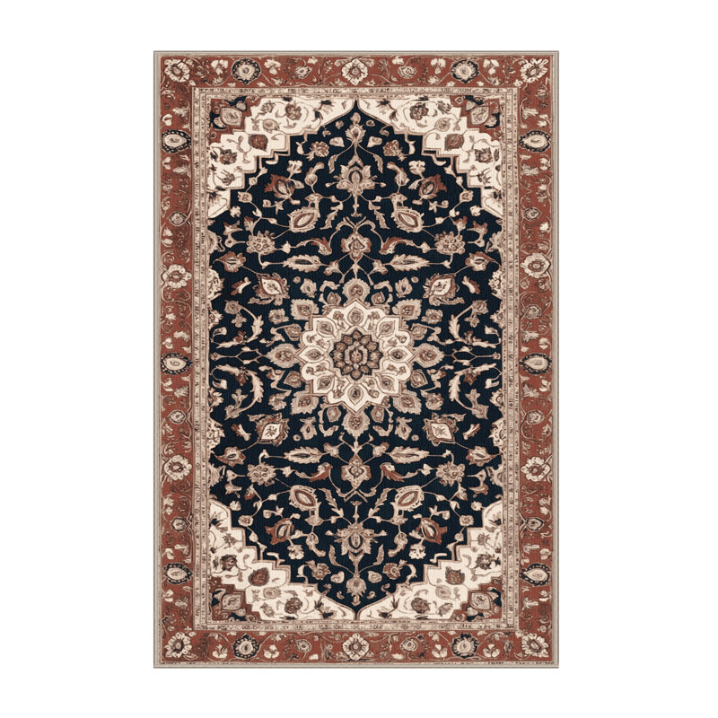 Machine Washable Persian Beige Area Rug, Rectangle 2' x 3'