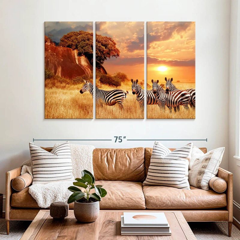 Zèbres Brampt Savanna, H 42 po x l 65 po