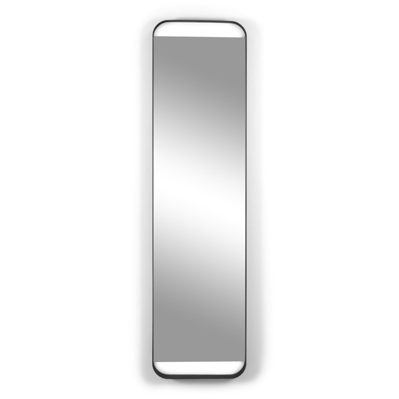 Rex Metal Rectangle Wall Mirror, 175cm H x 46cm W, Black