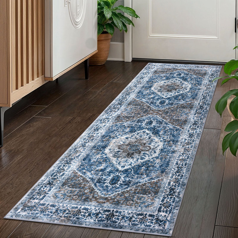 Tapis d'intérieur antidérapant Jodhveer , Tapis de couloir 2 pi x 5 pi