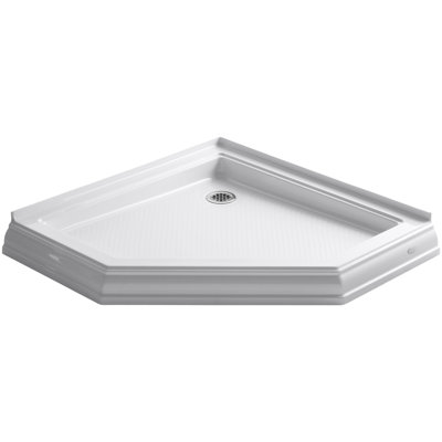Memoirs 42" x 42" Neo-Angle Single Threshold Rear Center Drain Shower Base