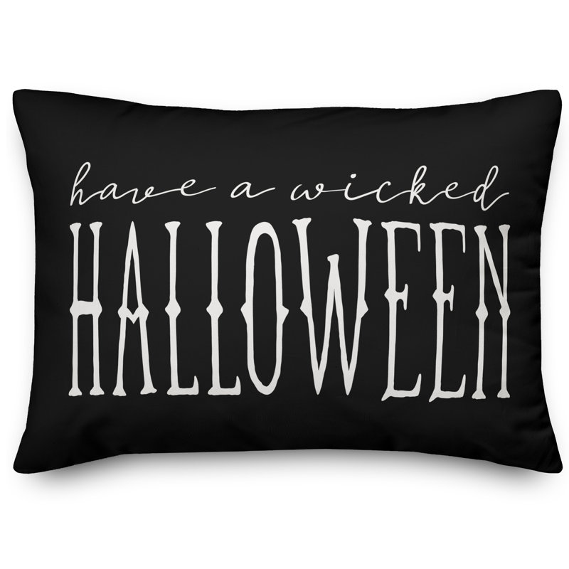  Coussin «Have a Wicked Halloween», Noir