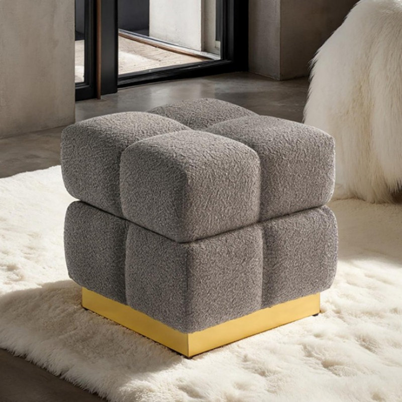 Tabouret de rangement Isabelle, Gris