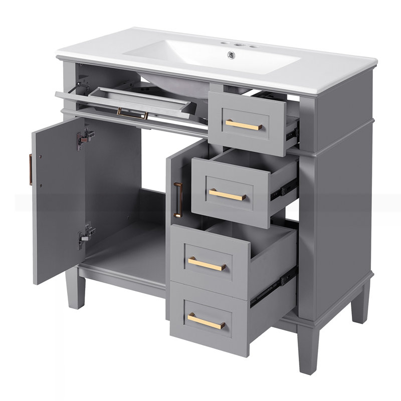 Meuble-lavabo moderne 36 "avec lavabo en céramique