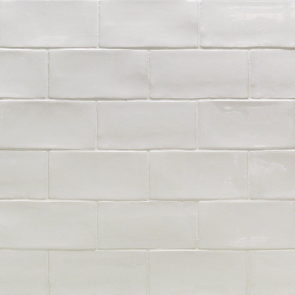 Barcelona 3x6 Blanco Polished Ceramic Subway Wall Tile (5.38 Sq. Ft. / Case), White