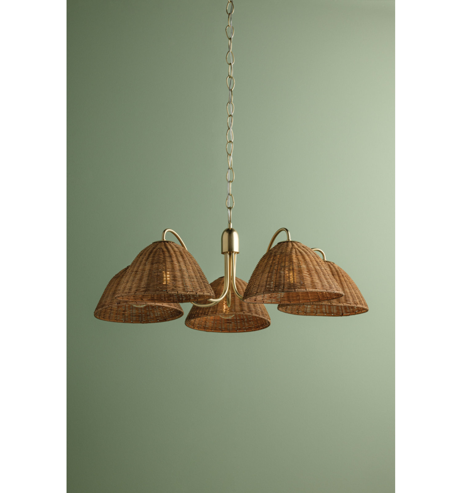 Katniss Chandelier, 13.5" H x 38.5" W x 38.5" D, 5