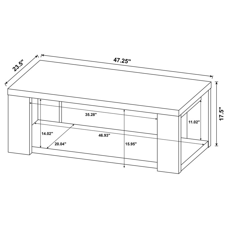 Table basse Harown, Brun
