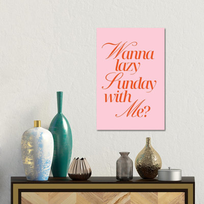 Lazy Sunday Rose Orange 1 Piece Wall Art on Canvas
