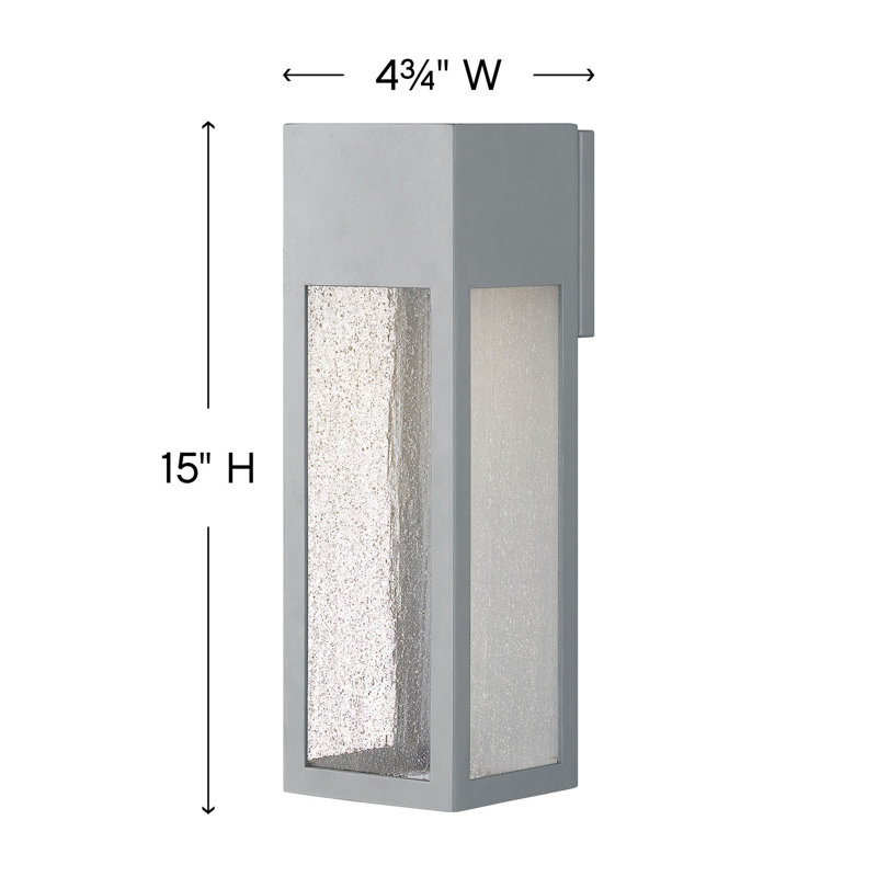 Rook LED Outdoor Flush Mount, Satin Black, 6.5W, 15" H x 4.8" W x 4.8" D
