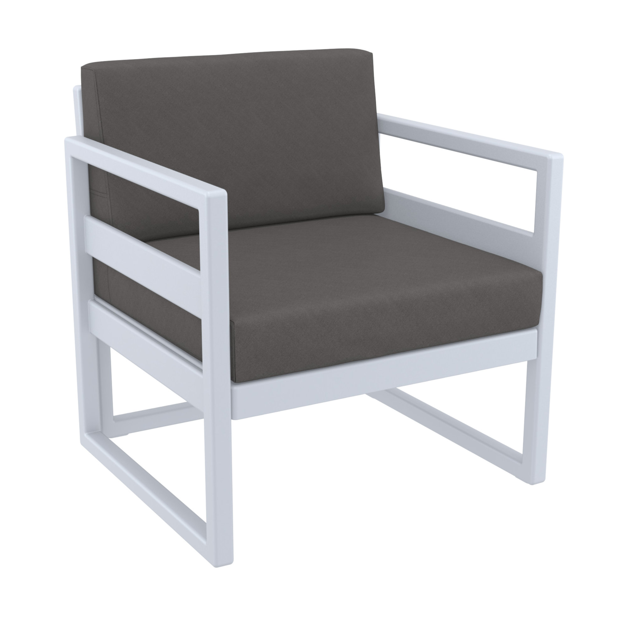 Kalani 2 - Person Patio Conversation Set with Sunbrella® Cushions, Charcoal, Silver Gray