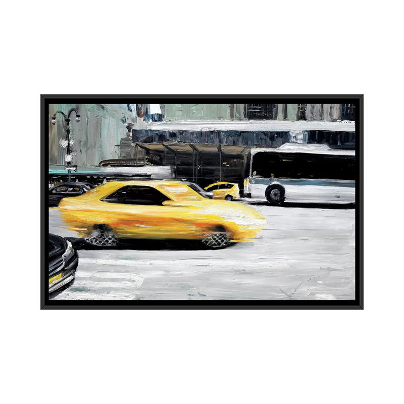 « speed », impression sur toile, H 18 po x l 26 po x P 1,5 po, Pas de tapis, Toile avec cadre noir