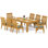 Caranas 8 - Person Teak Wood Patio Dining Set with