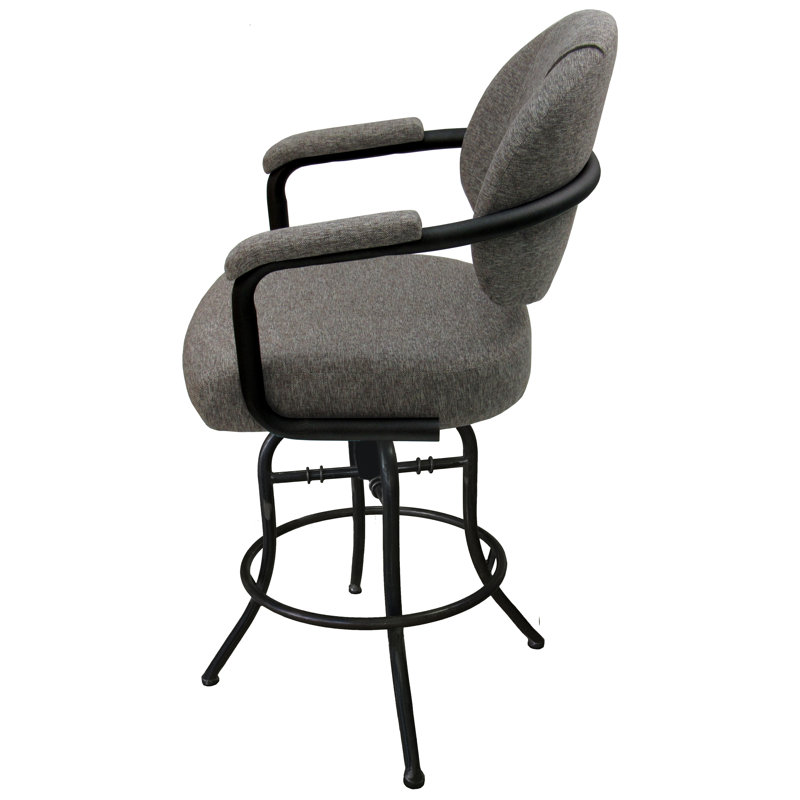 Tabouret pivotant tabyana, Noir, Tabouret de comptoir (siège d'une hauteur de 26 p