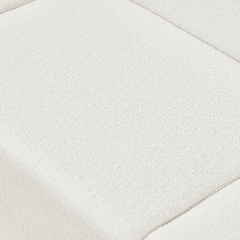 Canapé modulaire courbé en L 104 po, Beige