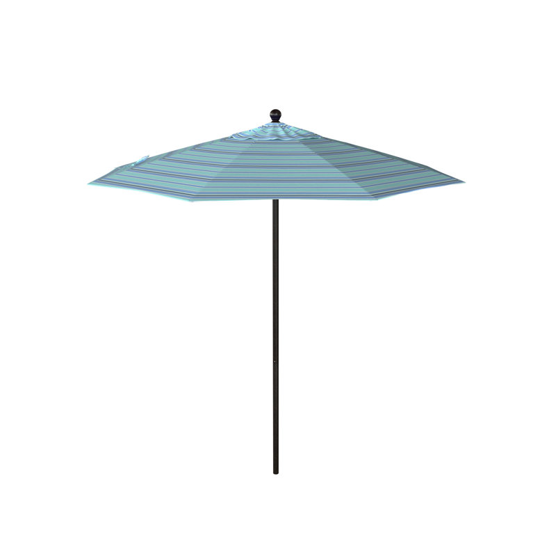 Parasol de marché 90 po Nikel, Sunbrella® Dolce à rayures oasis