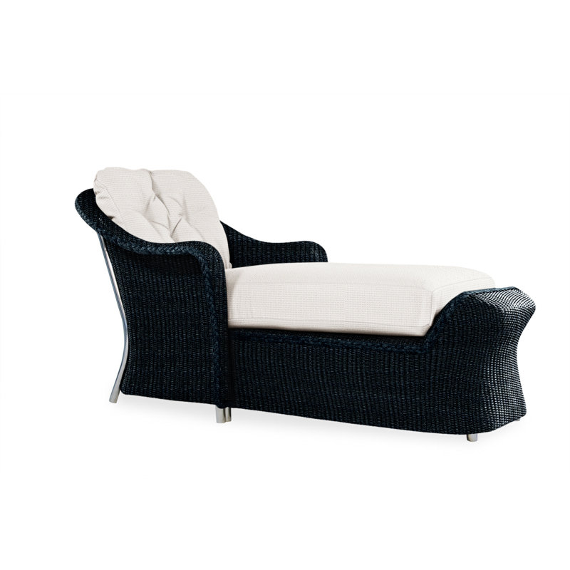 Reflections Outdoor Chaise Lounge, Sailcloth Salt, Ebony