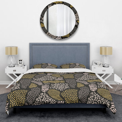 Ensemble de housse de couette en microfibre noir / vert 3 pièces
