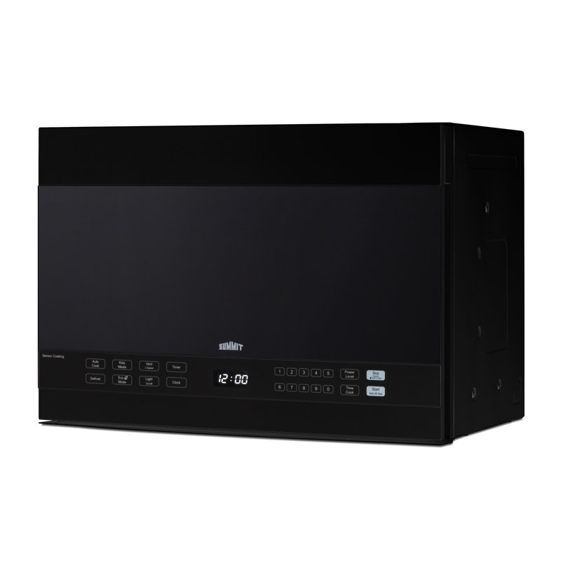 Summit Appliance 1.4 Cubic Feet 1000 Watt Over The Range Microwave, Black
