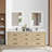 Porto 84 " W 2 Double Vanity Bathroom Vanity With Quartz Top with Mirror-1678176872-1678136952