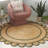 Natural Fiber Handwoven Jute Geometric Indoor Use Only Rug-1598465681