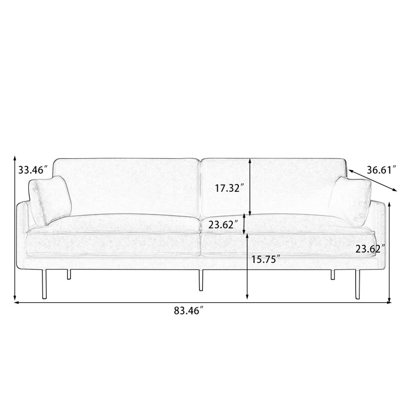 Causeuse-coussin gris 100% polyester, Grey