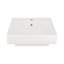 19" Stoddert White Porcelain Rectangular Wall Mount Bathroom Sink with Overflow