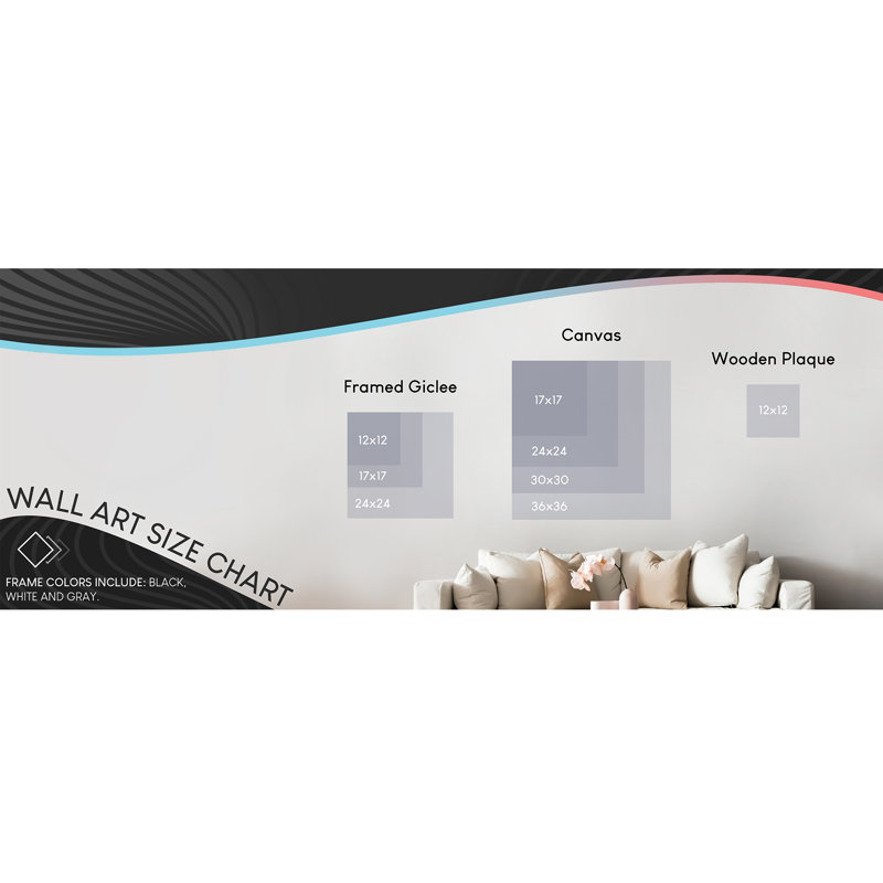 Tropical Summer Van Canvas Print with White Frame, 17" x 17"