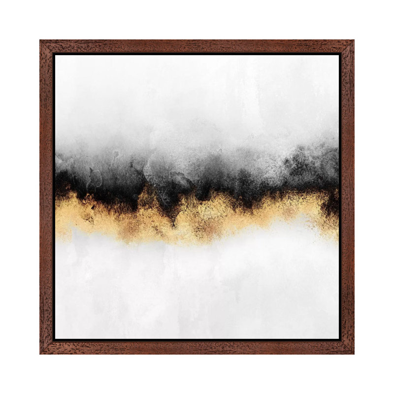Sky II by Elisabeth Fredriksson - Print on Canvas, Brown Floater Frame, 93.98 cm H x 93.98 cm W x 3.175 cm D, Black