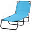 Chaises longues de piscine pliantes, chaises de bronzage d'extérieur avec dossier inclinable à 5 niveaux, structure en acier-1657697080