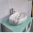 QieRao 16'' Marble Ceramic Oval Bathroom Sink