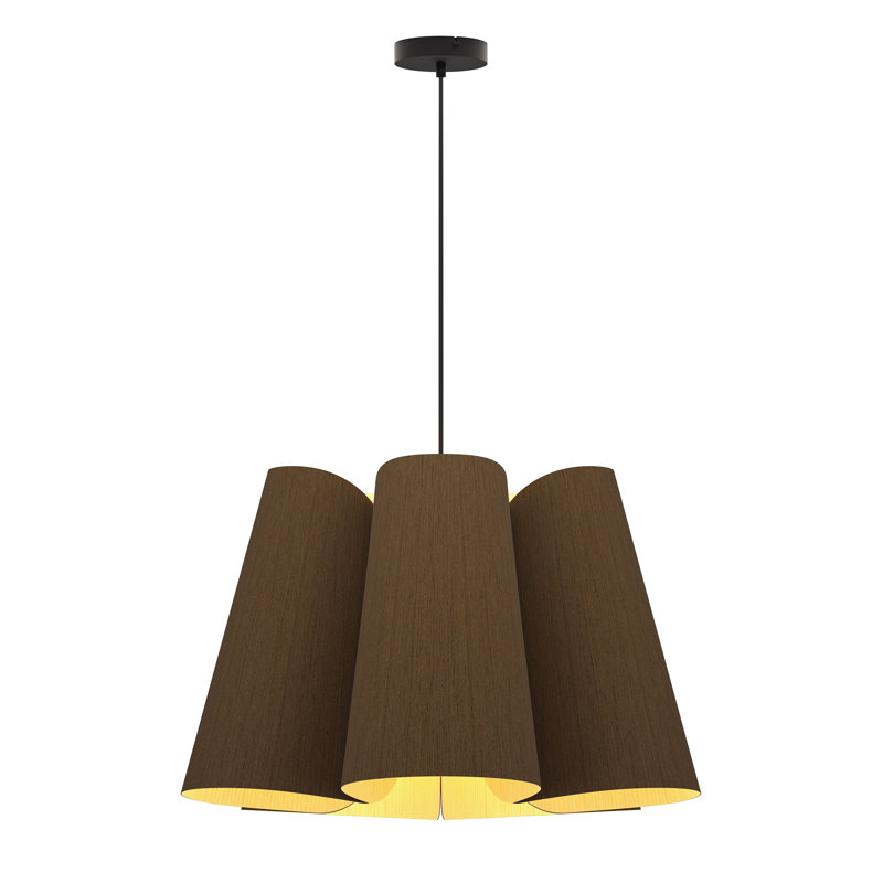 Luminaire suspendu simple 1 lumière Julieta, Ébène