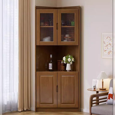 Black Solid Wood Corner cabinet