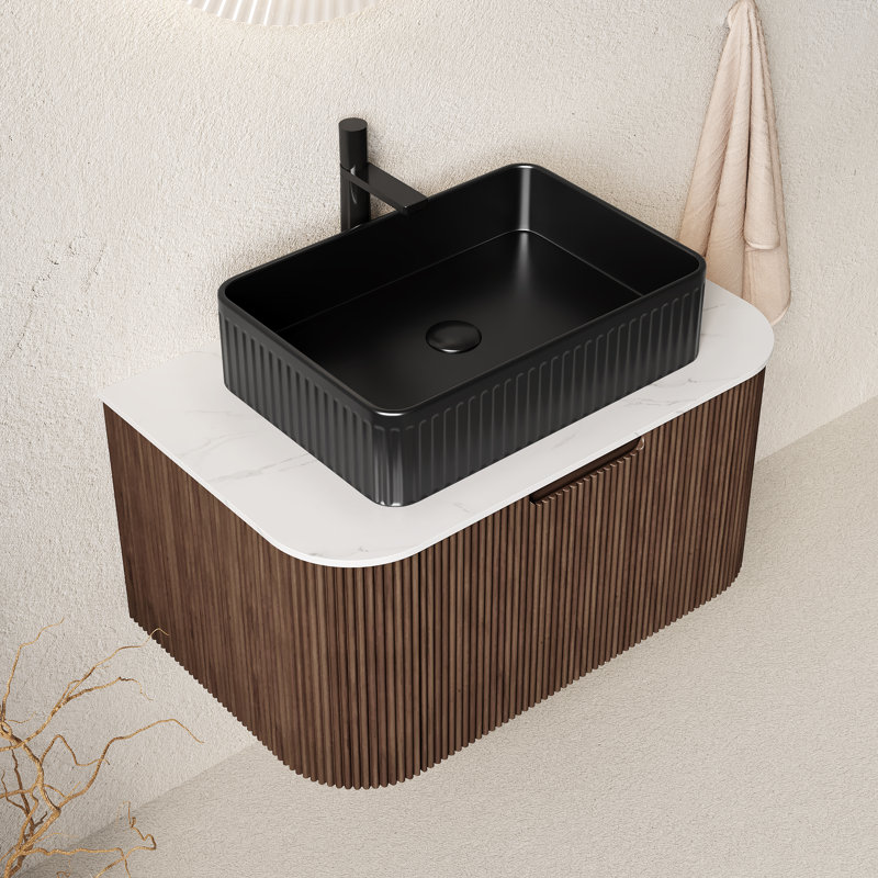 Meuble-lavabo de salle de bain mural 30 po avec lavabo Dina
