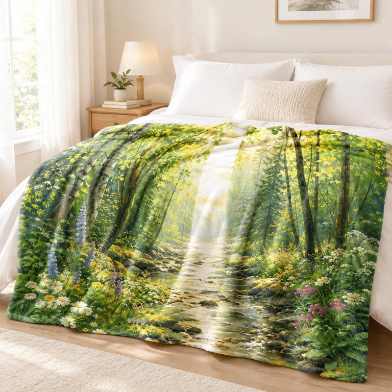 Coussin Forest Stream, L 40 po x l 30 po