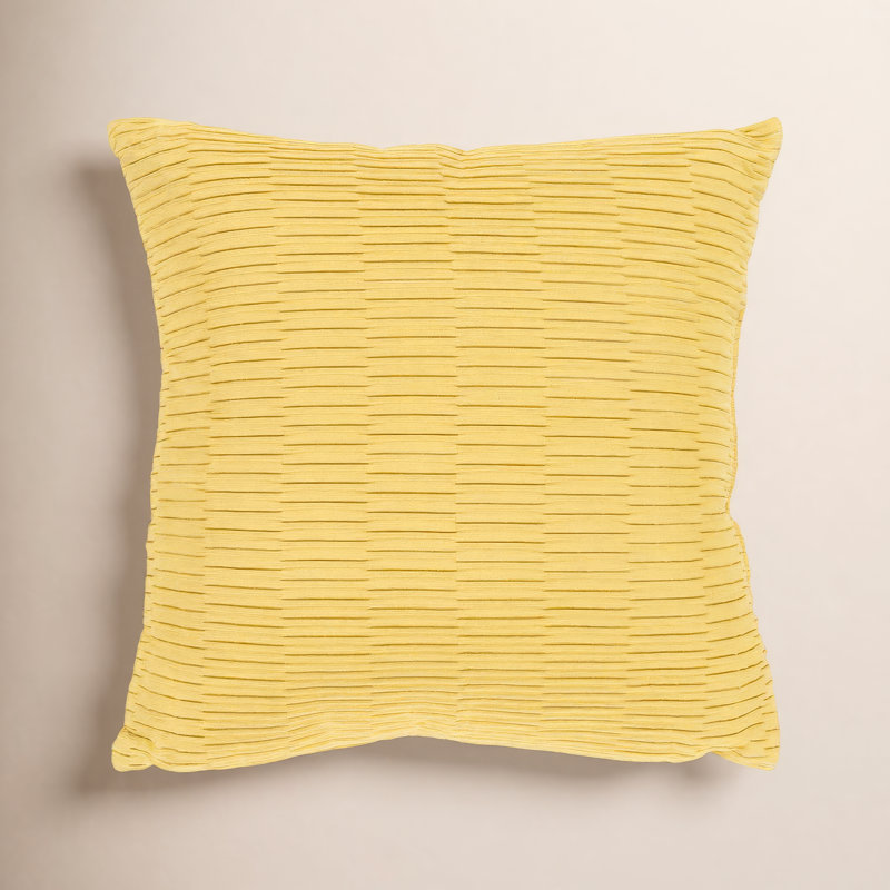 Retha Indoor/Outdoor Throw Pillow, 16" H x 16" W x 4" D, Gold
