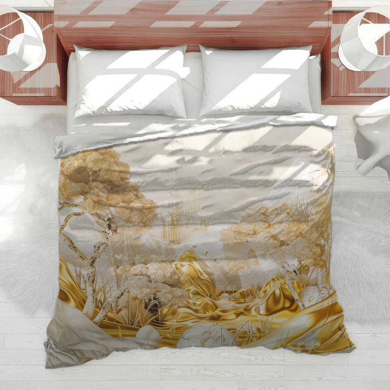 Landscape Nature Modern Cotton Blend Comforter, Queen Comforter