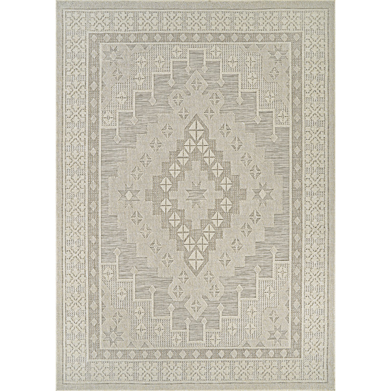Liguria Sarzana Dove Grey Indoor/Outdoor Area Rug, 7'10" x 9'10"