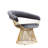 Pangea Home Modern Gray Velvet Upholstered Fern Arm/Accent Chair with Gold Metal Wire Base – Contemporary Lounge, Bedroom, or Dining Armchair-724854593-724854592