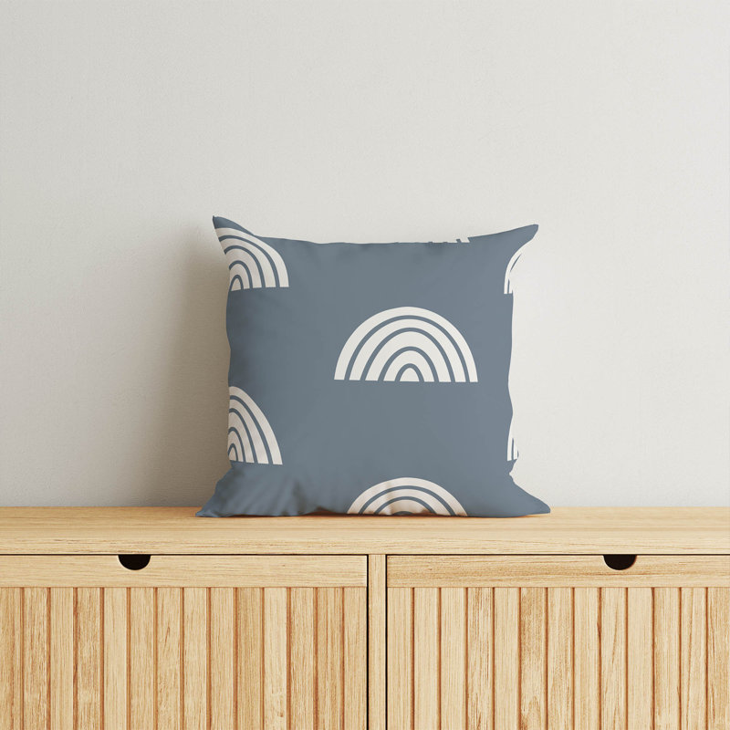 Coussin Plain Bows Match, Bleu ivoire, H 20 po x l 20 po