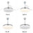 Zamorion 3-Blade LED Ceiling Fan with Remote Control and Light Kit Included. Six Speeds-2000330267