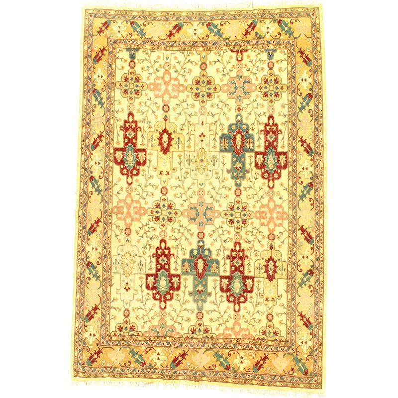 Tapis zone en laine noué la 5 pi 6 po x 8 pi 4 po one-of-kind Millerstown