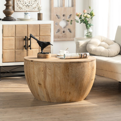 Vintage Living Room Plant Stand - Fir Wood & , 21.65 In. Package Height Bucket Shaped Office Gaming Desk Materials, 17.36