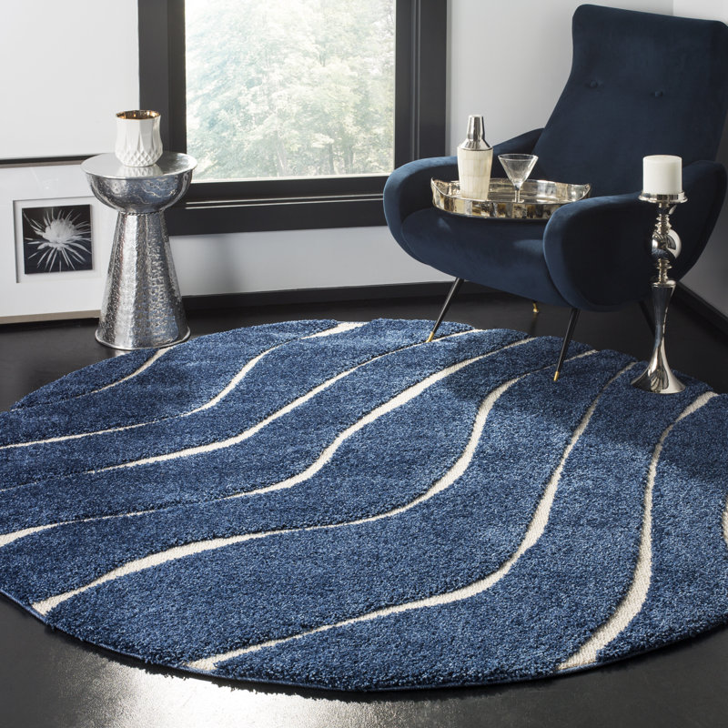 Hibben Abstract Area Rug, Round 122 cm
