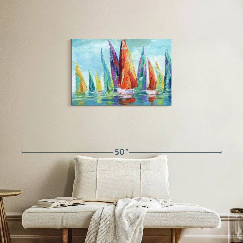 Mehar Fine Day Sailing I, 20" H x 30" W