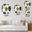 Retro Autumn Trees with Falling Leaves I - Patterned Wall Clock-1745527478