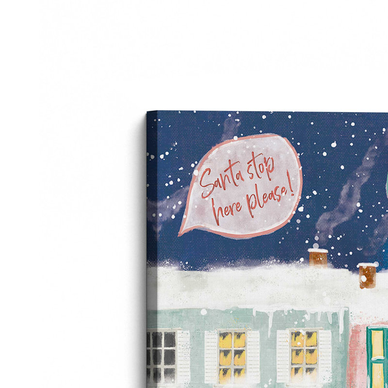 «Snowy Toy Shop Evening», ensemble de 2 impressions sur toile, H 37 po x l 64 po, Toile tendue, Toile tendue