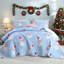 Ensemble de courtepointe de Noël, courtepointe en microfibre douce, couvre-lit léger pour l'hiver-119463800-119463804