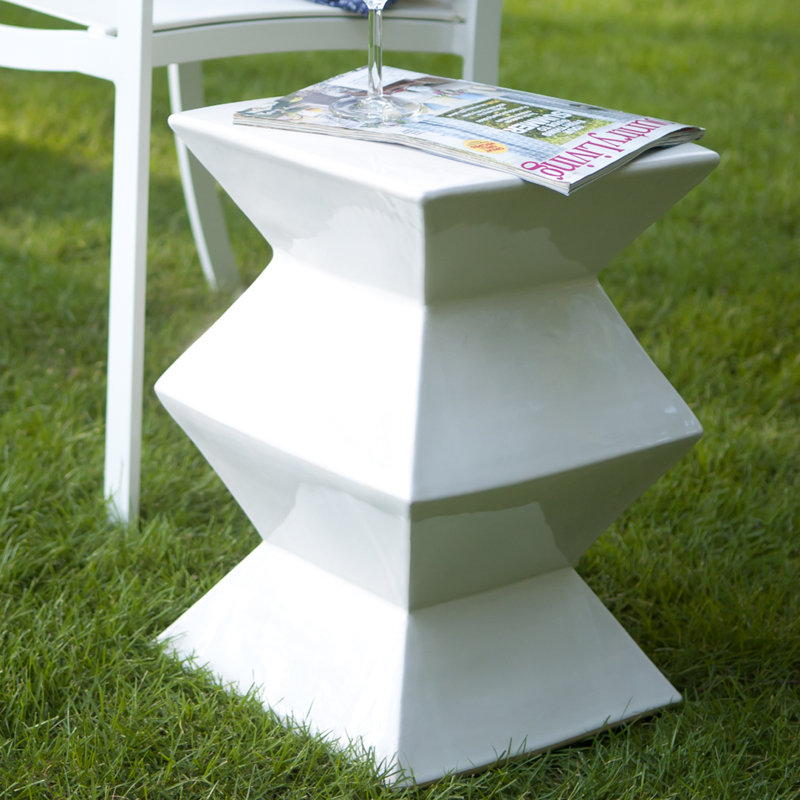 Tabouret de jardin Bayviewpark, Blanc